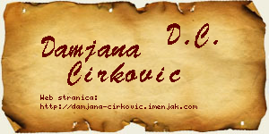 Damjana Ćirković vizit kartica